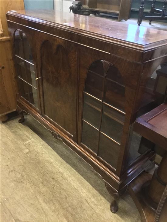 Walnut display cabinet